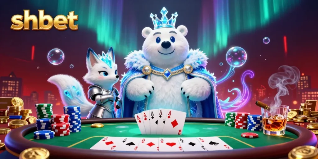 Experience shbet's thrilling gaming environment with captivating characters and dynamic poker elements.