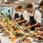 Professionele contractcatering oplossingen voor lokale bedrijven, gezond en vers eten gemaakt door vertrouwde cateraars.