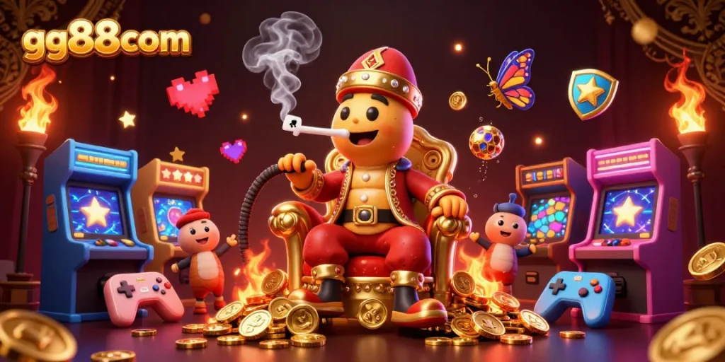 Engage with exciting gaming adventures at gg88com with vibrant characters and dynamic casino elements.