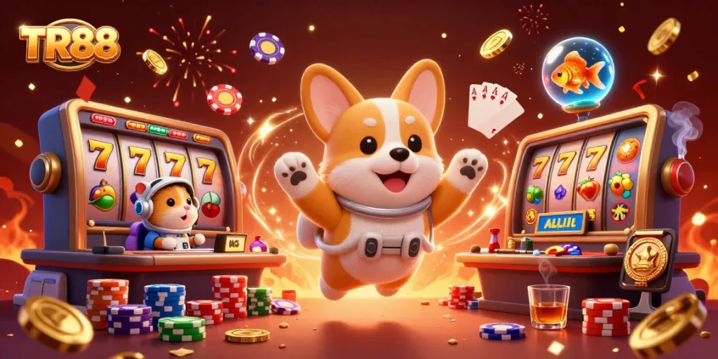 Experience thrilling moments at TR88 with dynamic gambling scenes filled with excitement.