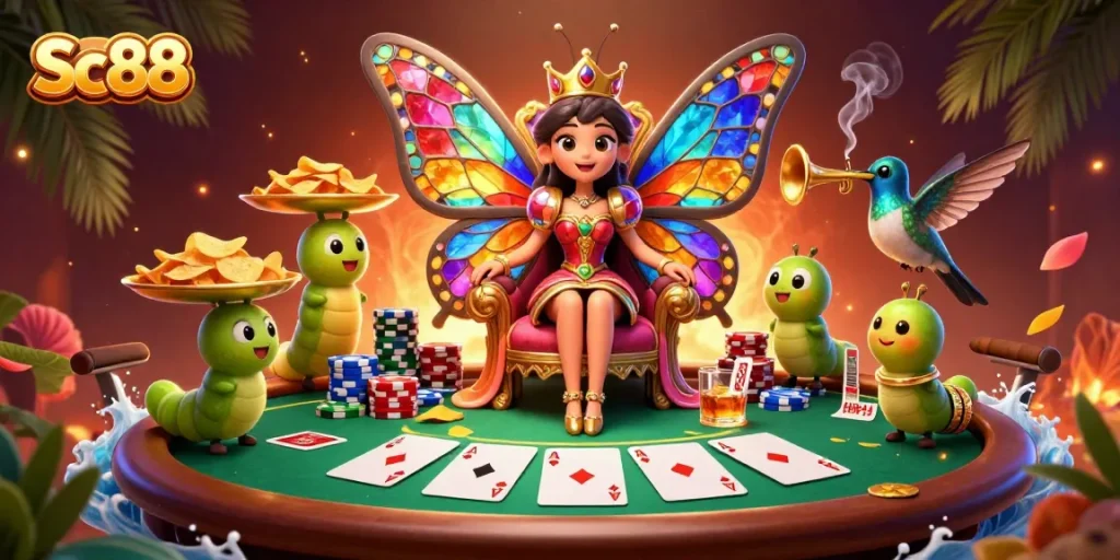 Engage with Sc88 in a vibrant, detailed 3D casino scene full of excitement and winning moments.