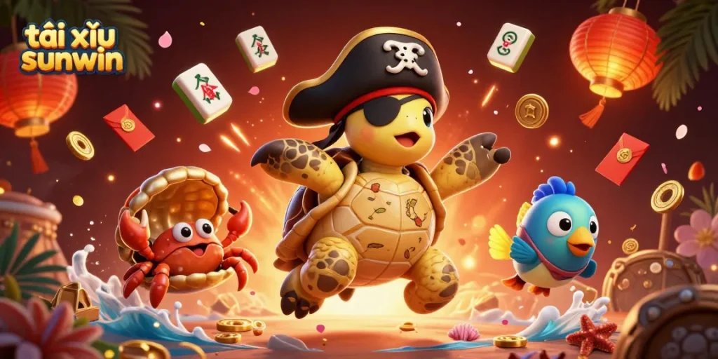 Engage in tài xỉu sunwin action with vibrant characters and dynamic casino game elements.