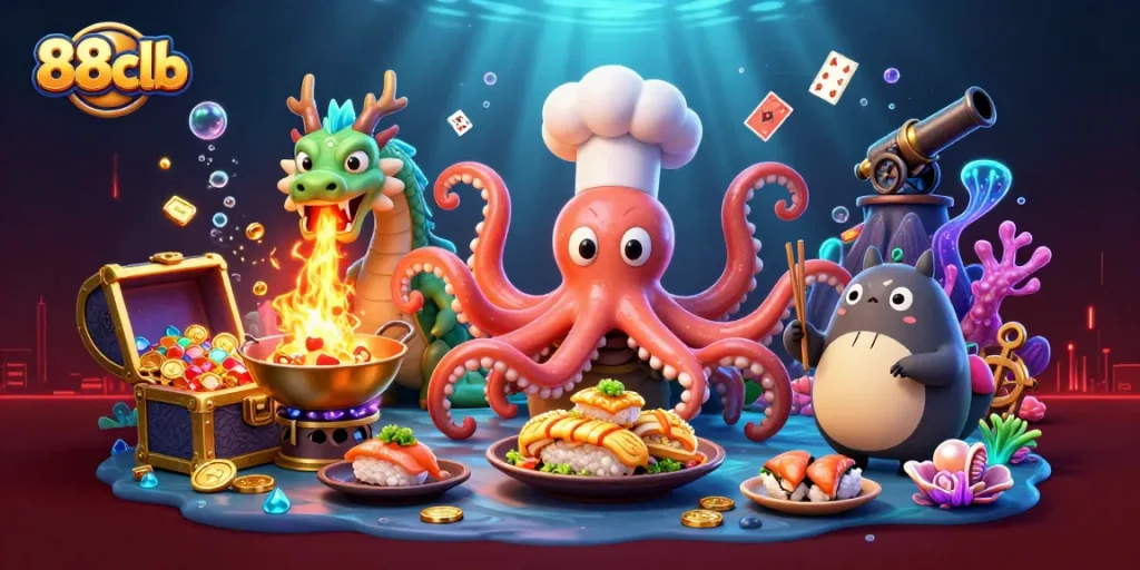 Experience thrilling gameplay action at 88clb with engaging casino scenes and vivid characters.