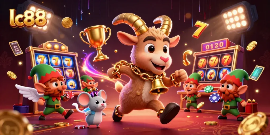 Experience the excitement of lc88 with a festive Krampus running a holiday-themed casino full of games and mischief.
