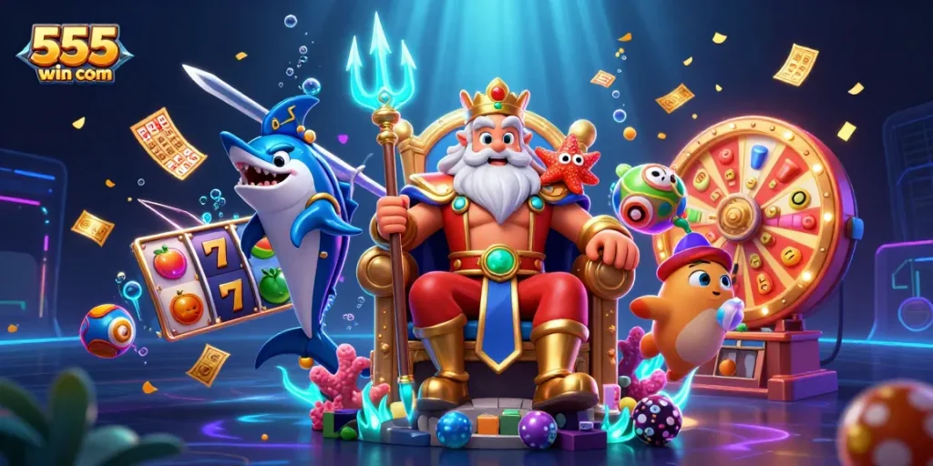Engage with thrilling adventures at 555win com as Neptune rules over an exciting casino realm.